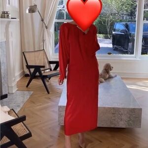 H&M Vibrant Red Long Sleeve Dress